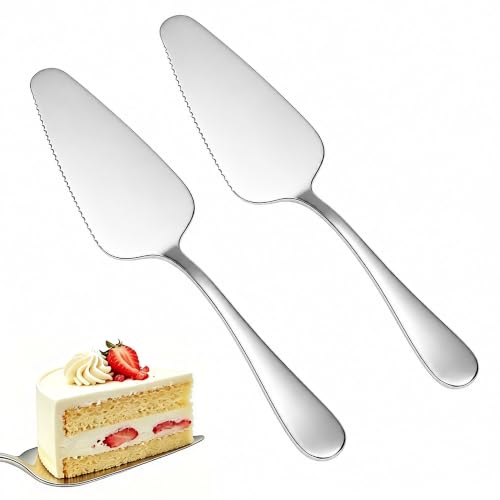 Cake Server Set of 2, 8.86" Stainless Steel Pie Cutter Spatula for Desserts