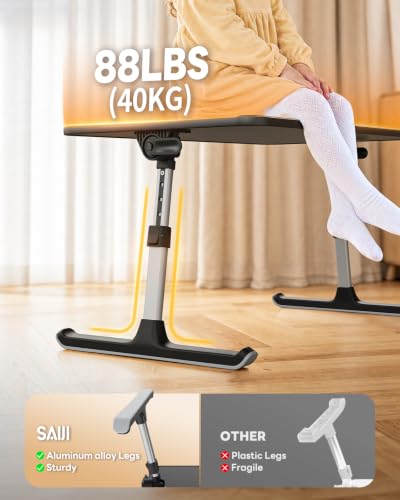 SAIJI Book Stand for Reading Hands Free with Page Paper Clips in Bed Laptop Desk Table