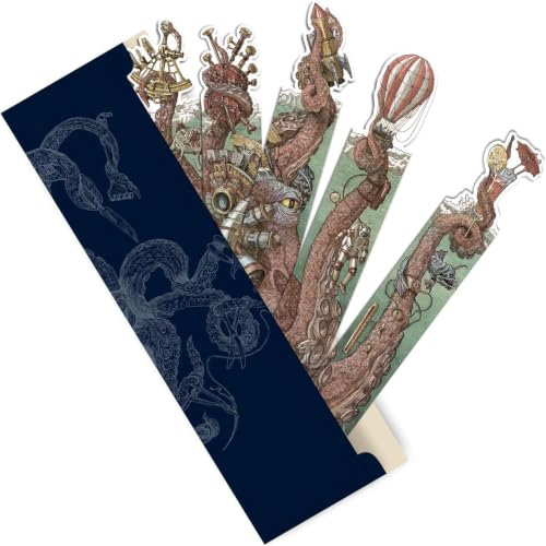 HUNGRY MINDS Hand-Drawn Octopus Bookmarks Set of 5