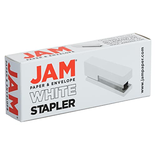 JAM PAPER Modern Desk Stapler - White - Sold Individually - color: White, size: Pack of 1