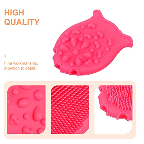 Beaupretty Baby Shampoo Brush Silicone Scalp Massager for Kids Gentle Exfoliating Bath Shower Brush with Ergonomic Grip Multi-Use Cleaning Tool for Hair Care and Relaxing Scalp Massage