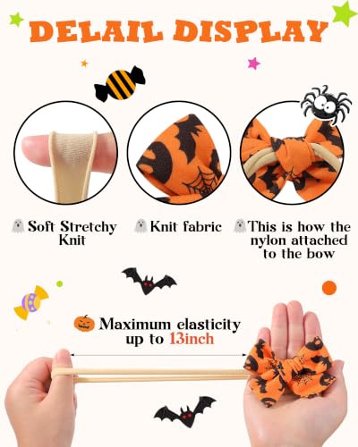 doboi 3 Pack Baby Girls Headbands Halloween Hair Bows - color: black