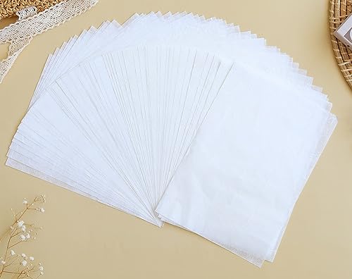 White Color A5 50 Sheets Natural Fiber Mulberry Tree Mulberry Paper Sheets Art Tissue Washi Paper Design Craft Art Origami Suppliers Card Making 8.3" x 5.8". (White, A5) - color: White, size: A5