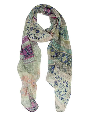 PANTONIGHT Long Chiffon Sheer Scarf Gradient Shaded Colors Lightweight Scarf For Womens - color: No.733