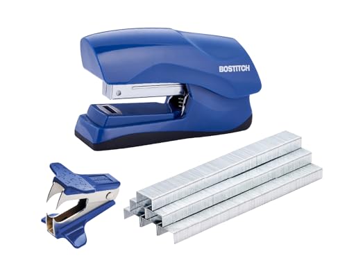 Bostitch Heavy Duty Stapler Value Pack, 40 Sheet Capacity, Blue - color: Blue