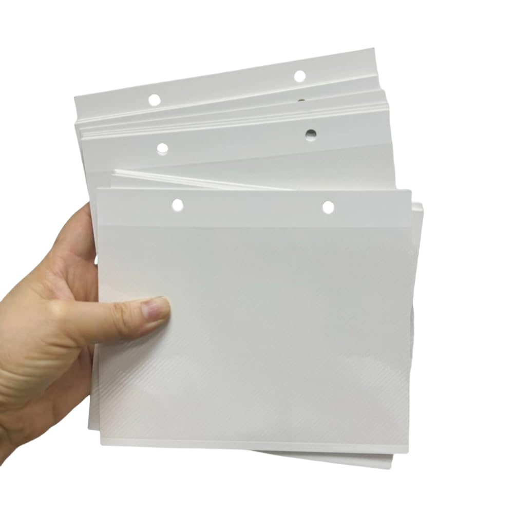 50 Sheets White Recipe Cards Protectors,Photo Album Refill Pages 4x6 Inch
