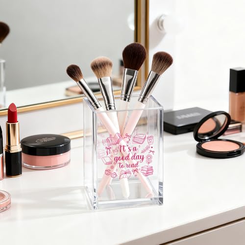 It's A Good Day To Read Pencil Holder for Desk Library Organization - color: Transparent36