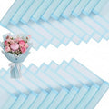 Ctosree 240Sheets Flower Wrapping Paper,Waterproof Korean Bouquet Wrap 23in - color: Baby Blue