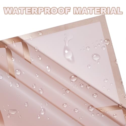 CCIJESW 20 Sheets Flower Bouquet Wrapping Paper Pink-2 - color: 037-Transparent Pink