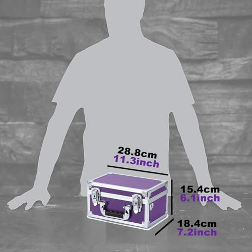Collectable Trading Card Cases, Toploaders Storage Box, Magnetic Card Storage Hard Cabinet, Graded Card Storage Case, Sports & Trading Collector Storage Box (Purple) - color: Purple, size: Small