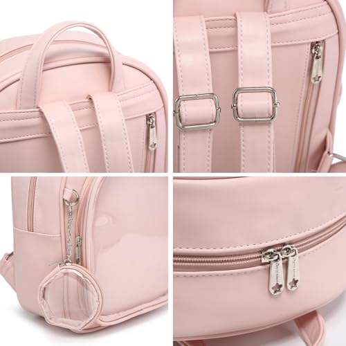 Aesthetic Kawaii Ita Backpack Pin Display Cute Purse For Anime Pins - color: Pink