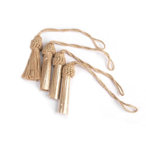 8PCS Tassel Key Colorful Tassel for Cord Loop,Handmade Tassels - color: Jute