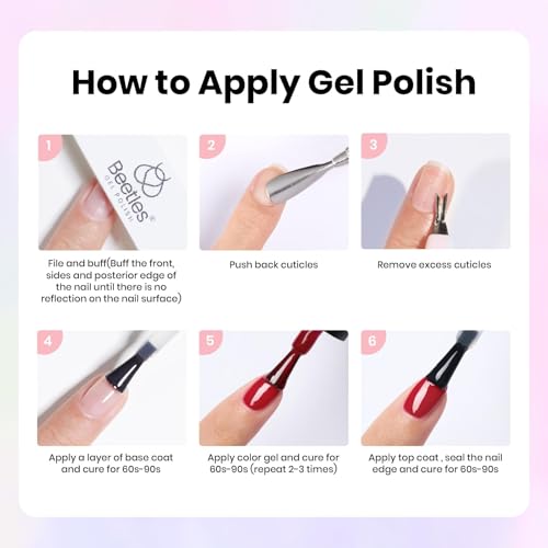 Beetles Gel Nail Polish Kit with U V Light, 55 Colors 81 Pcs Gel Polish Kit - color: B-Color Enchantment Pro