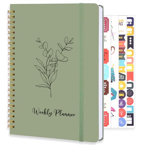 Thboxes A5 Weekly Planner, 52 Week Undated Journal for Women, Sage Green - color: Sage Green