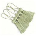 20Pcs 4.3 Inch Silky Mini Craft Tassels for Earrings, Souvenir(Grass Green) - color: Grass Green