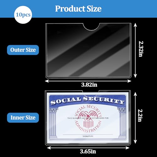 Social Security Card Protector Sleeves,10 Pack Social Security Card Holder/New Medicare Card Protector Sleeve/Credit Card Holder,SSN Card Protector - style: 10 PCS