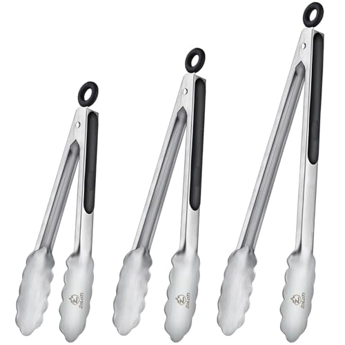 Kitchen Tongs Set, 3 PCS, 12, 9 & 7 Inch