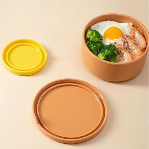 Lunch Boxes Leak Proof Eco-friendly Lids Silicone Bowl Thick Sturdy Airtight Food Storage Container (Small,Green)