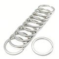 11 Pcs Stainless Steel Keyrings,Heavy Duty Round Split Key Chain Rings,30 mm/1.2 inch Flat Keyring