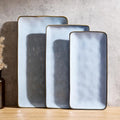 Famiware Serving Platters Set of 3 Sizes - Rectangular, Blue - color: Blue