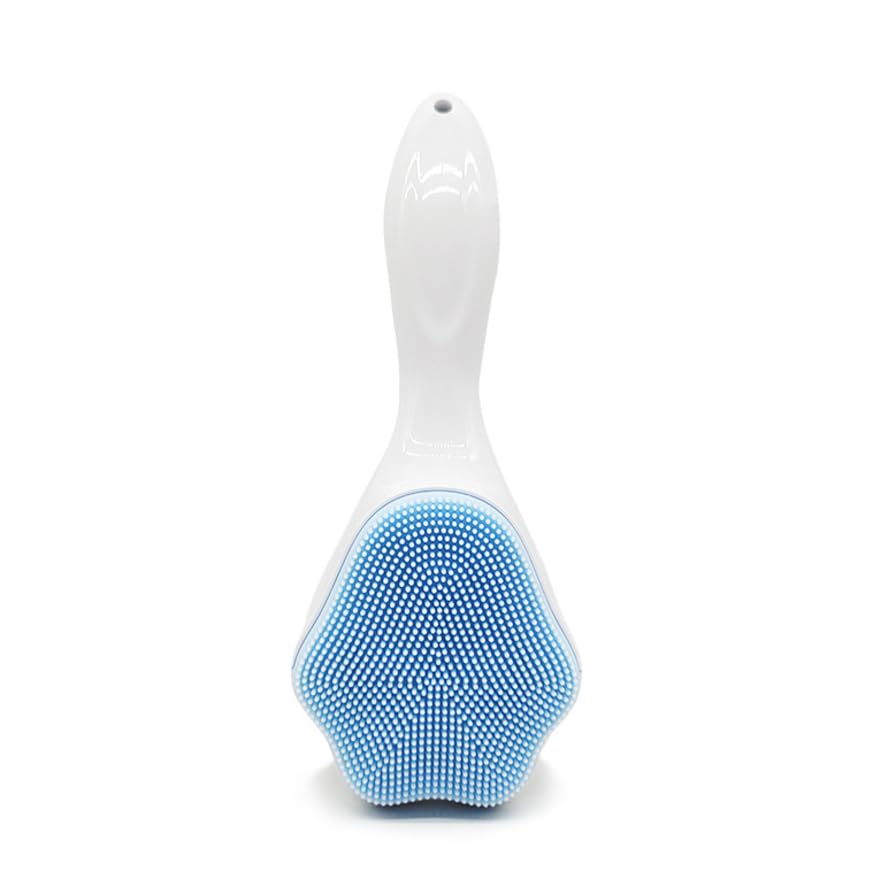 Cat Paw Silicone Face Scrubber Mannual Facial Deep Cleaning Brush Makeup Removal Blackhead Pore Exfoliating Tool - color: Blue