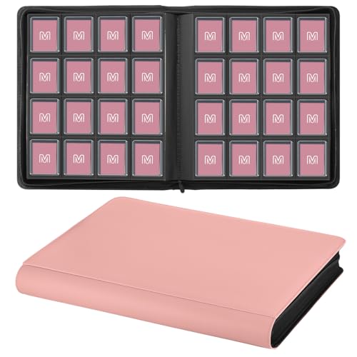 16 Pocket Toploader Binder,Holds 640 TopLoaders (16 Pink) - color: 16Pink