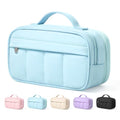 Sooez Pencil Case for Girls, Cute Large Capacity Pencil Pouch Pen Bag, Blue - color: Blue