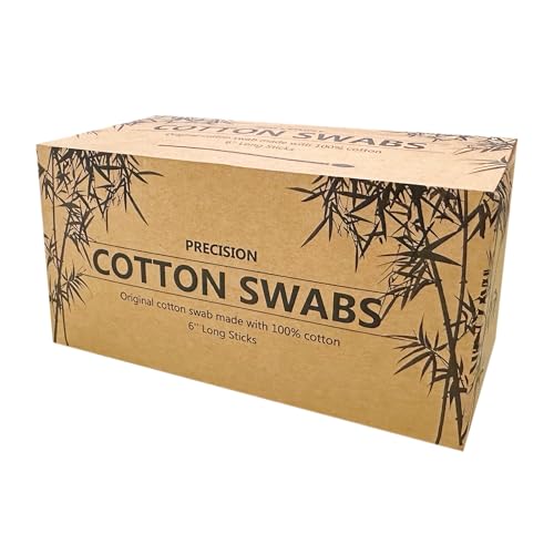 Precision Cotton Swabs with 6'' Long Sticks for Gun Cleaning,Pets 500pcs - color: 500P