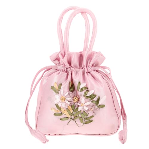 Holibanna Embroidered Floral Handbags Chinese Ethnic Drawstring Bag Purse