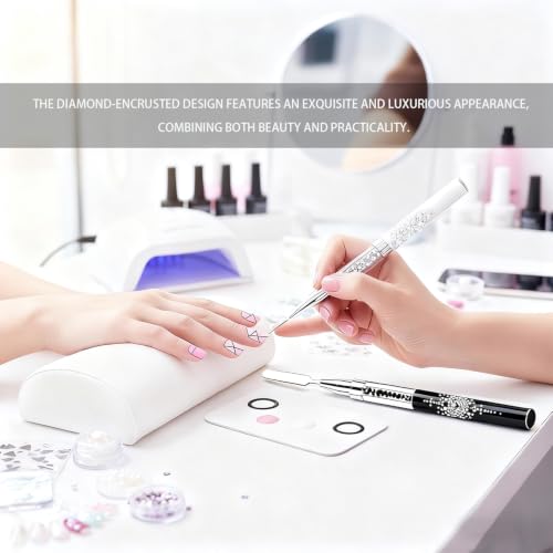 Double Ended Nail Builder Gel Brush and Palette,French Gel Brush