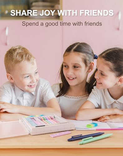 Cute Mechanical Pencil Set with Case, 8-Pack 0.5 0.7mm Pencils