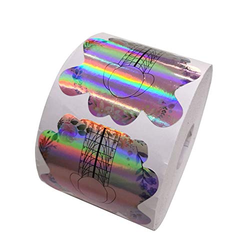 500PCS Stiletto Nail Tips Laser Nail Forms Gel Polish Extension Forms Acrylic Tips Nail Art Decoration DIY Nail Gel Curl - size: 500 Count (Pack of 1)
