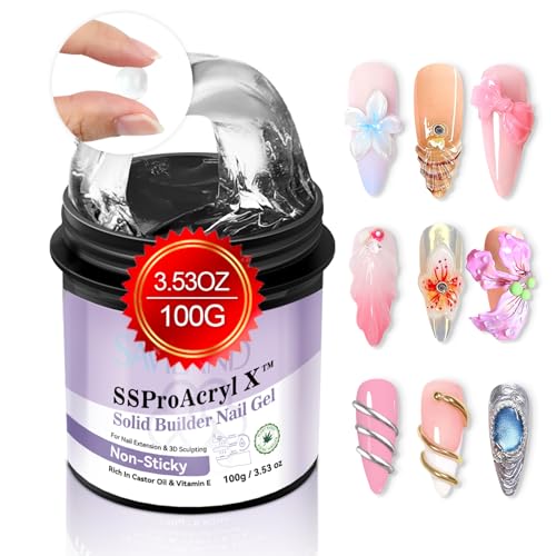 SAVILAND 100g Solid Builder Nail Gel Non Sticky Sculpting Gel for Nails Art - size: 1pcs-100g