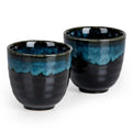 Ceramic Japanese Tea Cups, 5 oz Tea Cup, Asian Teacup, Teacups, Set of 2 (Nebula Blue, 2 pcs) - color: Nebula Blue, size: 2 pcs