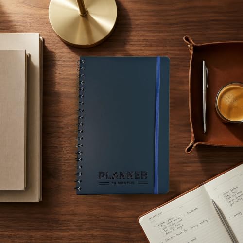 Nextnoid B5 18-Month Undated Monthly Planner, Hardcover, Navy Blue - color: Navy Blue, style: a-Monthly Undated