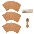 30Pcs 4x5Inch Brown Paper Photo Frames with String & Clips - color: Brown, size: 4x5inch