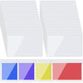 Chinco 30 Pcs Self Adhesive Clear Index Card Pockets,9.9 x 7 Inches - size: 9.9 x 7 Inches