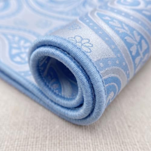 S&W SHLAX&WING Mens Pocket Square Paisley Multicolor Large for Business Wedding - color: Ch9