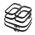 YQBRAO Clear Hard Shell Zipper Cases, 6 Travel Organizers, 2M 4S, Black - color: Black, size: 6 Pack (2M+4S)