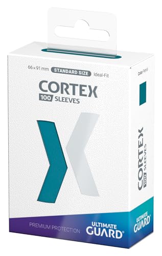 Ultimate Guard Cortex Outer Card Sleeves, 100 Standard Size TCG Sleeves, 66 x 91mm, Petrol Back, Glossy Finish, No PVC & Acid-Free, High Clarity - color: Petrol, size: Standard Glossy