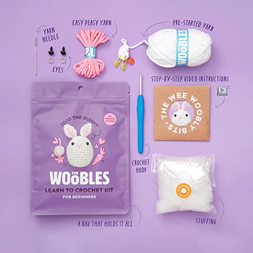 The Woobles Crochet Kit for Beginners (JoJo the Bunny) - color: JoJo The Bunny, size: Original
