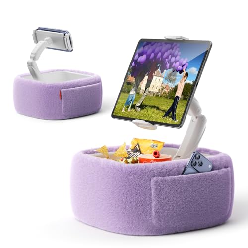 LULULOOK Tablet Pillow Stand for Kindle/iPad, Kindle Holder for Bed, Purple - color: Velvety Purple