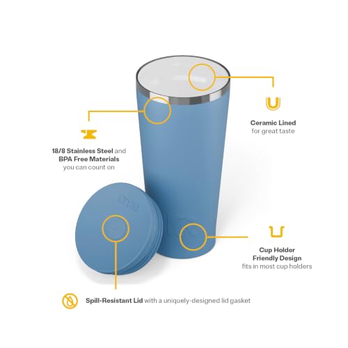 RTIC 20oz Everyday Tumbler, Insulated, Ceramic Lined, Denim - color: Denim, size: 20 Ounces
