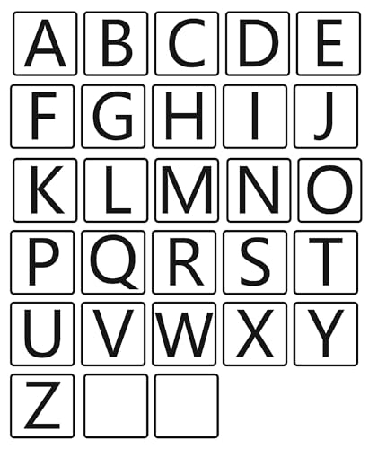 Small Alphabet Magnets 1.5x1.5 for Whiteboard/Fridge, 26 Magnetic Letters+2 Backup for Age 12+ - color: Letter Black, size: Square 1.5x1.5"