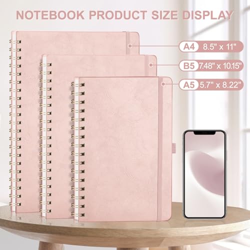 AHGXG Graph Paper Notebook, 140 Pages, B5 (7.6" x 10") - color: Rose Gold, style: B5-Graph