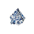 Bandana,handkerchief, hanky,silk cerpe satin with oriental art pattern - color: Blue and White Porcelain Pattern