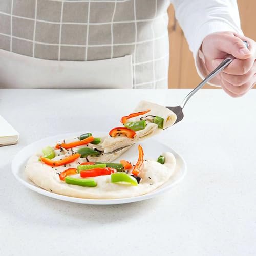 Cake Pie Servers Set,Stainless Steel Pizza Cake Slicer Server,Cake Cutter with Serrated Edges for Kitchens Restaurants Brithday Parties Set of 6 - color: Silver Set of 6