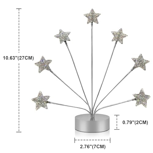 7-Branch Family Desktop Photo Tree Holder Clip Round Base