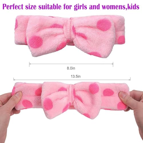 24 Pieces Spa Headband Facial Makeup Bow Hairband Women Face Wash