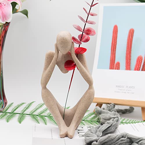 Thinker Statues And Sculptures, Sandstone Resin Thinker Statue Ornaments, Abstract Style Sculptures, Housewarming Gifts, Housewarming Decorations, Living Room Dining Desk Decorations (Middle, Large) - color: Focus, size: Large